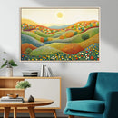 YAYOI KUSAMA Wall Art - Colorful Dot Art Landscape Canvas,