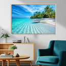Tropical Beach Wall Art Canvas Print - Serene Ocean