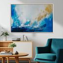 Blue Abstract Print - Dynamic Ocean-Inspired Canvas Wall Art