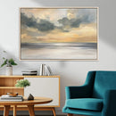 Modern Coastal Artwork with Vibrant Abstract Ocean Waves