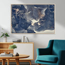 Large Abstract Blue and Gold Canvas Wall Art Fluid Ink by MyGreatCanvas | Canvas Wall Art Prints | Photo Prints & Wall Decor