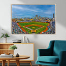 Wrigley Field Chicago Cubs Panoramic Canvas Print –