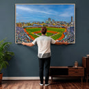 Wrigley Field Chicago Cubs Panoramic Canvas Print –