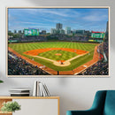 Wrigley Field Chicago Cubs Panoramic Canvas Print –