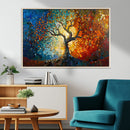 Yggdrasil Tree of Life Mosaic Stained Glass Wall Art Canvas,