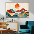 Southwest Mountain Wall Art Canvas Print – Boho Triptych
