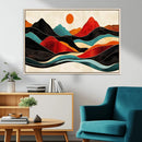 Western Wall Decor - Large Triptych Mountain Canvas - Boho