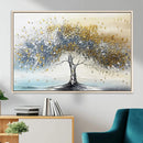 Golden and Silver Tree Wall Art – Framed Elegant Leaves by MyGreatCanvas | Canvas Wall Art Prints | Photo Prints & Wall Decor