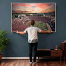 Indiana Memorial Stadium Wall Art Canvas Print, Framed
