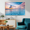Ocean Sunset Canvas Wall Art Print – Tranquil Seascape