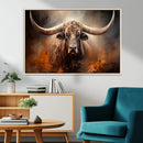 Highland Bull Canvas Abstract Canvas Wall Art Print –