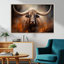 Highland Bull Canvas Abstract Canvas Wall Art Print –