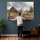 Rustic Autumn Farmhouse Wall Art Canvas Print – Serene