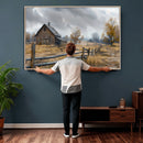 Rustic Autumn Farmhouse Wall Art Canvas Print – Serene
