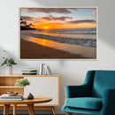 Sunset Wall Art Print - Stunning Beach Sunset Canvas Artwork