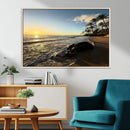 Tropical Beach Wall Art - Stunning Ocean Sunset Canvas Print