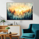 Abstract Forest Wall Art Print- Serene Nature Canvas Print