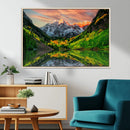 Maroon Bells Lake Wall Art Canvas Print – Framed Majestic