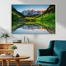 Maroon Bells Lake Wall Art Canvas Print – Framed Majestic