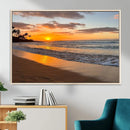 Tropical Beach Wall Art – Framed Sunset Ocean Canvas by MyGreatCanvas | Canvas Wall Art Prints | Photo Prints & Wall Decor