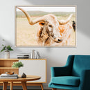 Texas Longhorn Wall Art Canvas Print – Framed Speckled Cow by MyGreatCanvas | Canvas Wall Art Prints | Photo Prints & Wall Decor