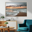 Ocean Sunset Wall Art Canvas Print – Framed Beach Waves