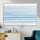 Ocean Wave Surfer Wall Art – Framed Minimal Seascape Canvas by MyGreatCanvas | Canvas Wall Art Prints | Photo Prints & Wall Decor