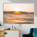 Calm Water Wall Art – Framed Sunset Waves Canvas Artwork, by MyGreatCanvas | Canvas Wall Art Prints | Photo Prints & Wall Decor
