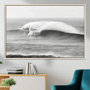 Monochrome Seascape Wall Art Canvas Print – Framed Surf Wave by MyGreatCanvas | Canvas Wall Art Prints | Photo Prints & Wall Decor