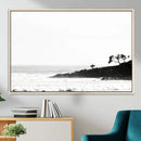 Surfer Cliffs Wall Art Canvas Print – Framed Black White by MyGreatCanvas | Canvas Wall Art Prints | Photo Prints & Wall Decor