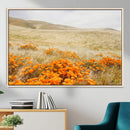 Golden Wildflowers Wall Art Canvas Print – Framed Hills by MyGreatCanvas | Canvas Wall Art Prints | Photo Prints & Wall Decor