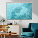 Fish Swarm Wall Art Canvas Print – Framed Aerial Shark and by MyGreatCanvas | Canvas Wall Art Prints | Photo Prints & Wall Decor