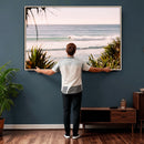 Ocean Surfer Wall Art Canvas Print – Framed Coastal Surf Art