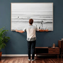 Surfer Silhouette Wall Art Canvas Print – Framed Calm Ocean by MyGreatCanvas | Canvas Wall Art Prints | Photo Prints & Wall Decor