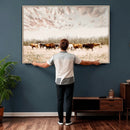 Longhorn Cattle Wall Art Canvas Print – Framed Texas Ranch