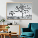 Joshua Tree Wall Art Canvas Print – Framed Black White