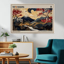 Modern Japanese Wall Art Canvas Print – Framed Abstract