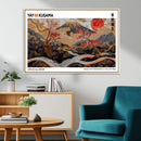 Mount Fuji Wall Art Canvas Print – Framed Abstract Mount