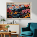 Modern Japanese Wall Art Canvas Print – Framed Contemporary