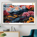 Modern Japanese Wall Art Canvas Print – Framed Abstract