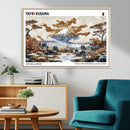 Modern Japanese Wall Art Canvas Print – Framed Abstract