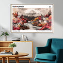 Modern Japanese Wall Art Canvas Print – Framed Abstract