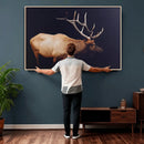Rustic Elk Wall Art Canvas Print – Framed Moody Wildlife Art by MyGreatCanvas | Canvas Wall Art Prints | Photo Prints & Wall Decor
