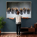 Bison Herd Wall Art Canvas Print, Framed Rustic Wildlife by MyGreatCanvas | Canvas Wall Art Prints | Photo Prints & Wall Decor