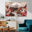 Mountain Wall Art Canvas Print – Framed Autumn Forest