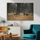 Deer Wall Art Canvas Print – Framed Rustic Wildlife Stags