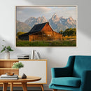 Rustic Barn Wall Art Canvas Print – Framed Grand Teton Park