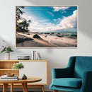 Tropical Beach Wall Art Canvas Print – Framed Ocean Waves