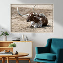 Texas Longhorn Wall Art Canvas Print – Framed Country Living