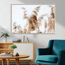 Pampas Grass Wall Art Canvas Print – Framed Neutral Tones
